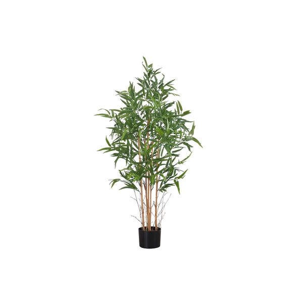 Black Green 50-Inch Indoor Faux Fake Floor Potted Decorative Artificial Plant, image 1